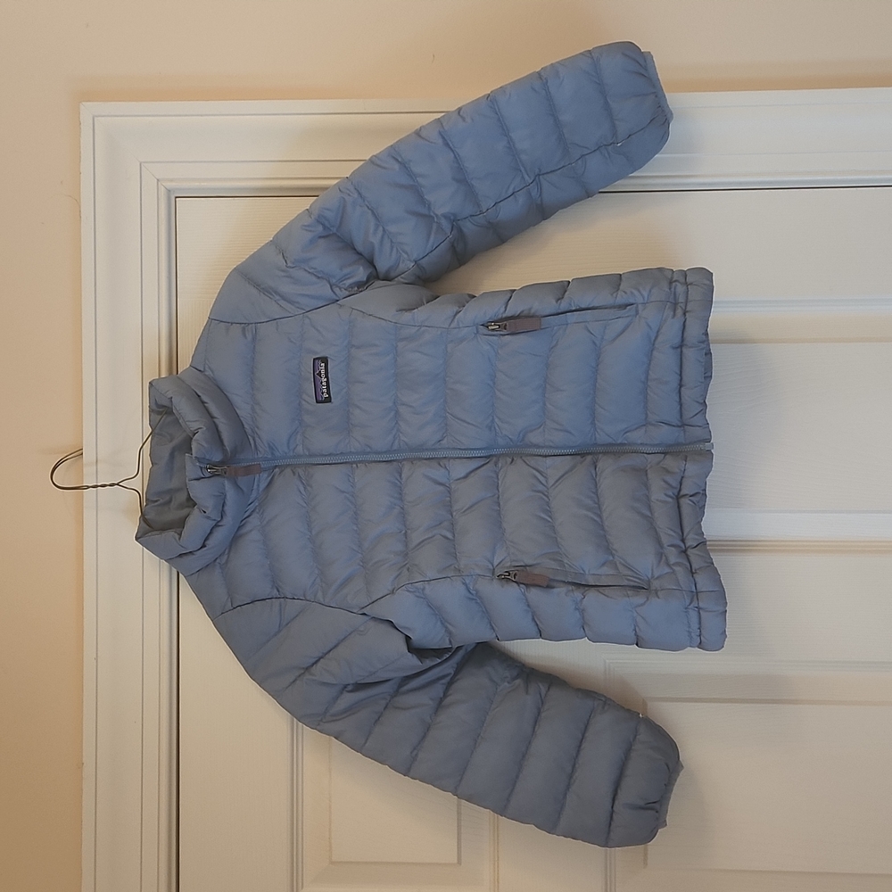 Light blue down coat